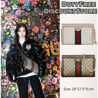 Gucci Ophidia/กุชชี่ สุภาพสตรี/กระเป๋าซองจดหมาย/กระเป๋าถือ/