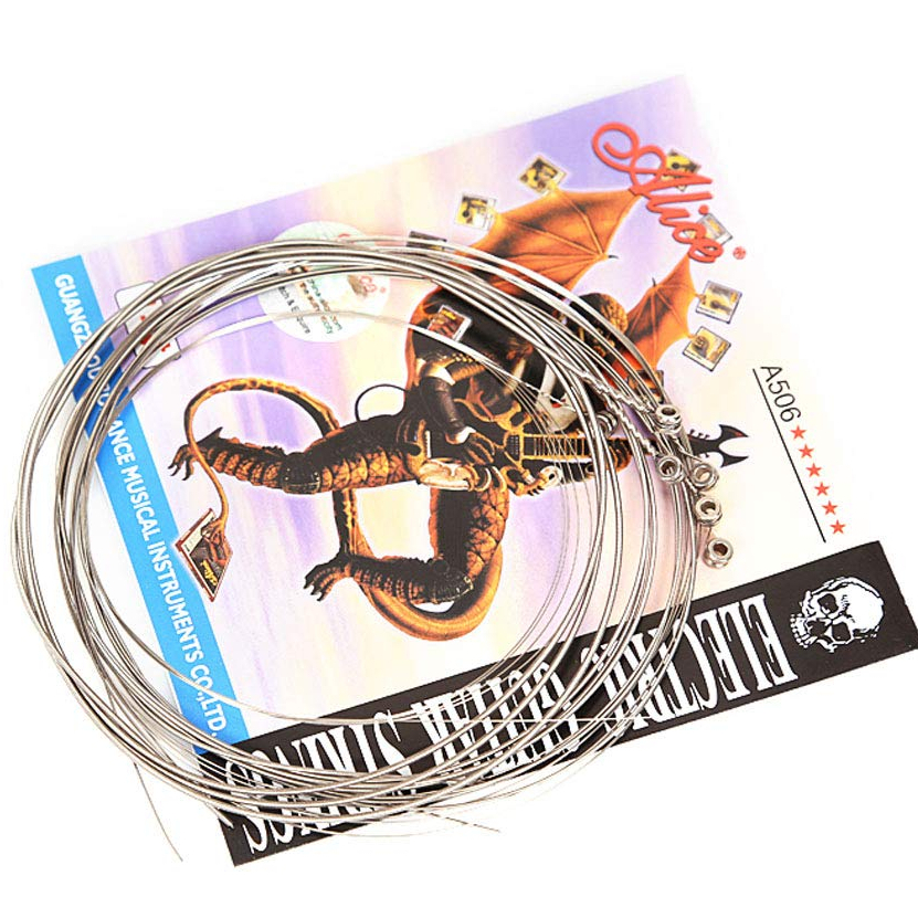 [โค้ดลด- ] สายกีตาร์ไฟฟ้า Alice รุ่น A506XL ครบชุด 6 เส้น/ชุด Electric Guitar Strings เบอร์ 9-42 สายกีต้าร์ - ส่งจากไทย