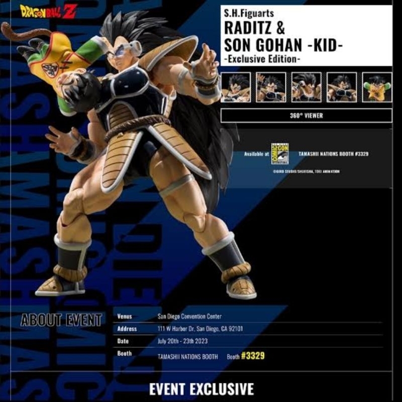 ☣️ NEW Raditz &amp; Son Gohan Kid SDCC 2023 Exclusive Event Edition SHF Figuarts S.H.Figuarts Dragonball Bandai #EXO.Killer