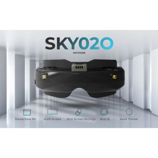 [แว่น FPV] Skyzone SKY02O OLED สีดำ 5.8GHz FPV Goggles w/ SteadyView Diversity Rx แว่น 2เสา ภาพชัด อนาล็อค 5.8G