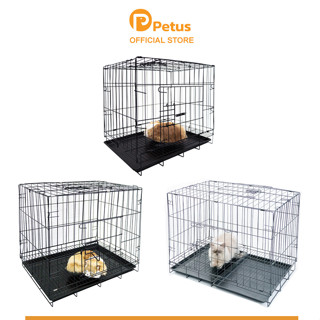 กรงหมาพับได้ ขนาด 50 60 70 85 cm กรงสัตว์เลี้ยงพับได้ กรงสัตว์เลี้ยง กรงแมว กรงหมา Foldable Cage Petus Official