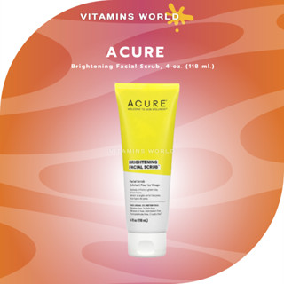 ผลิตภัณฑ์ล้างหน้าลดเลือนจุดด่างดำเน้นขาวใสจากอเมริกา !! ACURE, Brightening Facial Scrub, 4 oz. (118 ml.) (V.46)