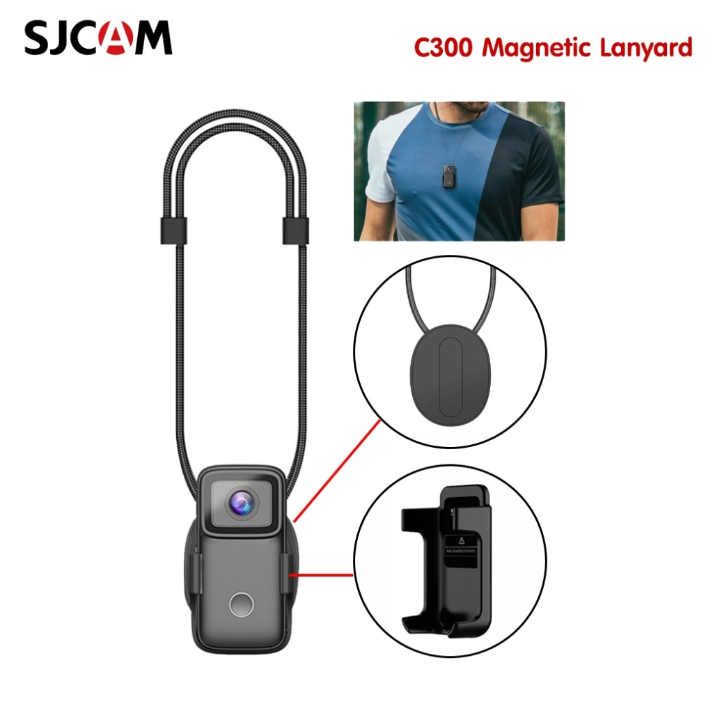 SJCAM C300เเละC400 Magnetic Lanyard Adjustable Neck Strap