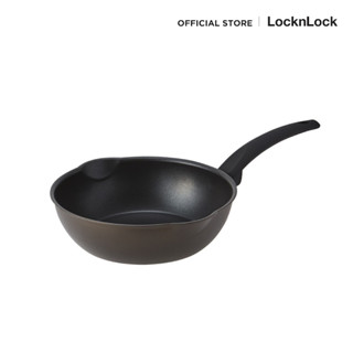 LocknLock กระทะก้นลึกเคลือบไทเทเนียม Brawny IH Cookware ขนาด 28 cm. รุ่น CAW2825