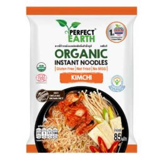 Perfect Earth Organic Instant Noodles Kimchi เพอร์เฟคเอิร์ธ บะหมี่ข้าวกล้องออร์แกนิคกึ่งสำเร็จรูป รสกิมจิ (85 g)