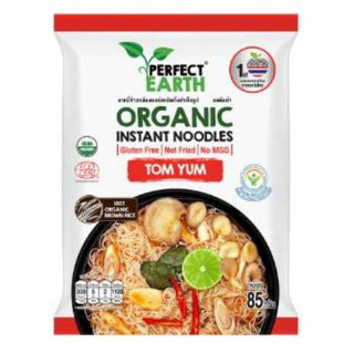 Perfect Earth Organic Instant Noodles Tom Yum เพอร์เฟคเอิร์ธ บะหมี่ข้าวกล้องออร์แกนิคกึ่งสำเร็จรูป รสต้มยำ (85 g)