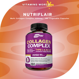 Nutriflair Multi Collagen Complex 2250mg - 180 Vegetable Capsules (V.364)