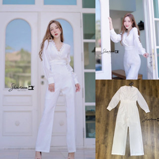 Code : M8 Showroom Jumpsuit จั๊มสูทขายาวแขนยาว สำหรับผู้หญิง ไซส์ S-L