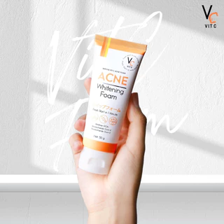 Ratcha Vit C Acne Foam รัชชา วิตซี แอคเน่ โฟมล้างหน้า สูตรเข้มข้น น้องฉัตร วิปโฟม ทำความสะอาด ผิวหน้า วิตามิน