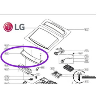 อะไหล่แท้ศูนย์/สติ๊กเกอร์กรอบปุ่มกดเครื่องซักผ้าแอลจี/Panel Assembly,Front/LG/AGL74774157