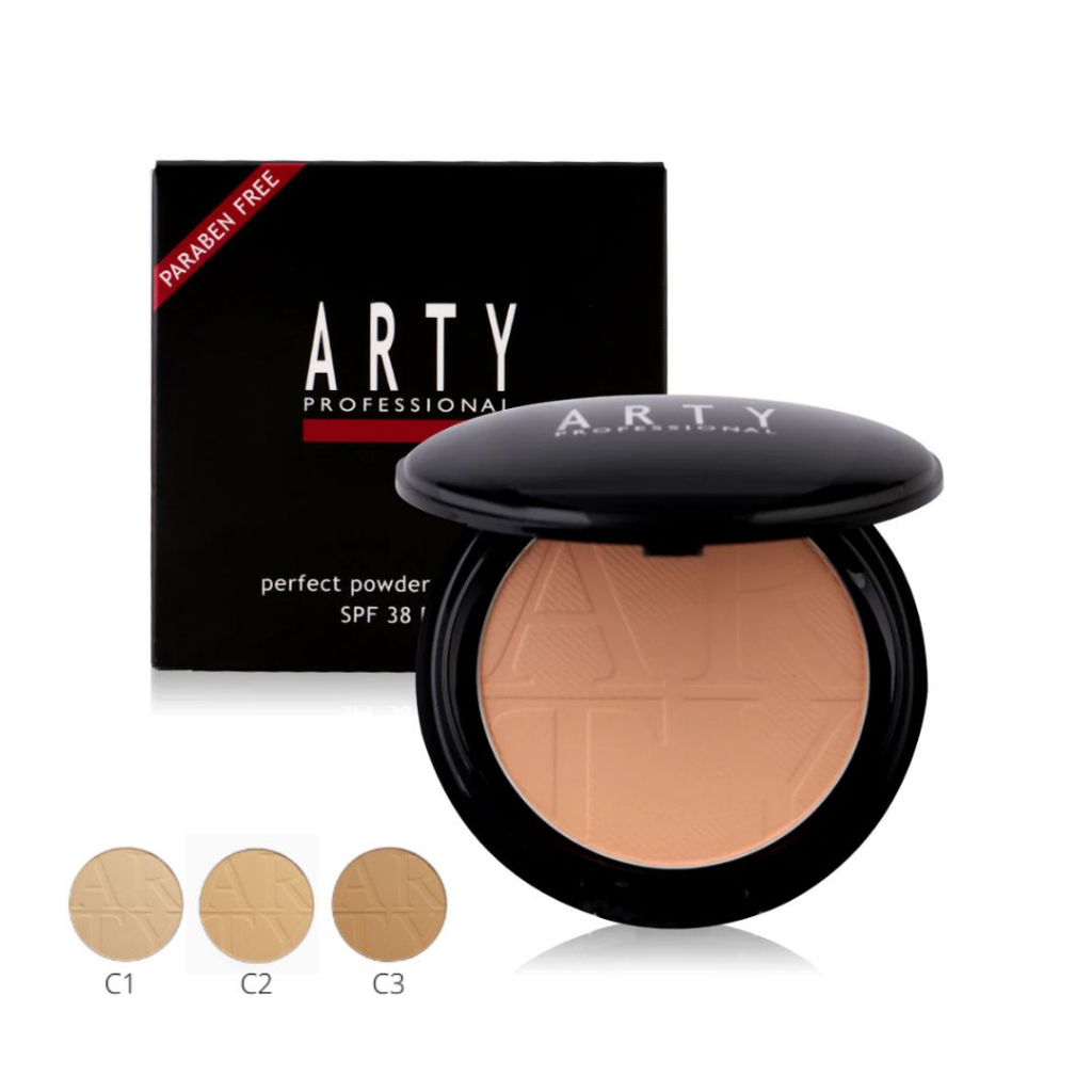 ARTY PROFESSIONAL PERFECT POWDER SPF38 PA++ สี C2 สำหรับผิวสองสี (ปริมาณ 13 กรัม) ตลับจริง