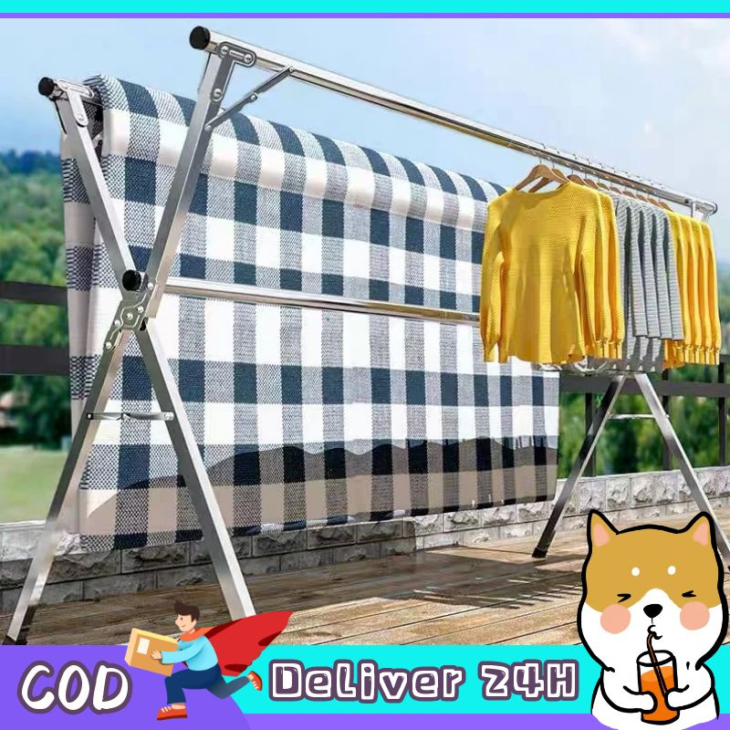 Dogegg มีพร้อมส่ง ราวตากผ้าสแตนเลสพับเก็บง่าย มีหลายขนาด