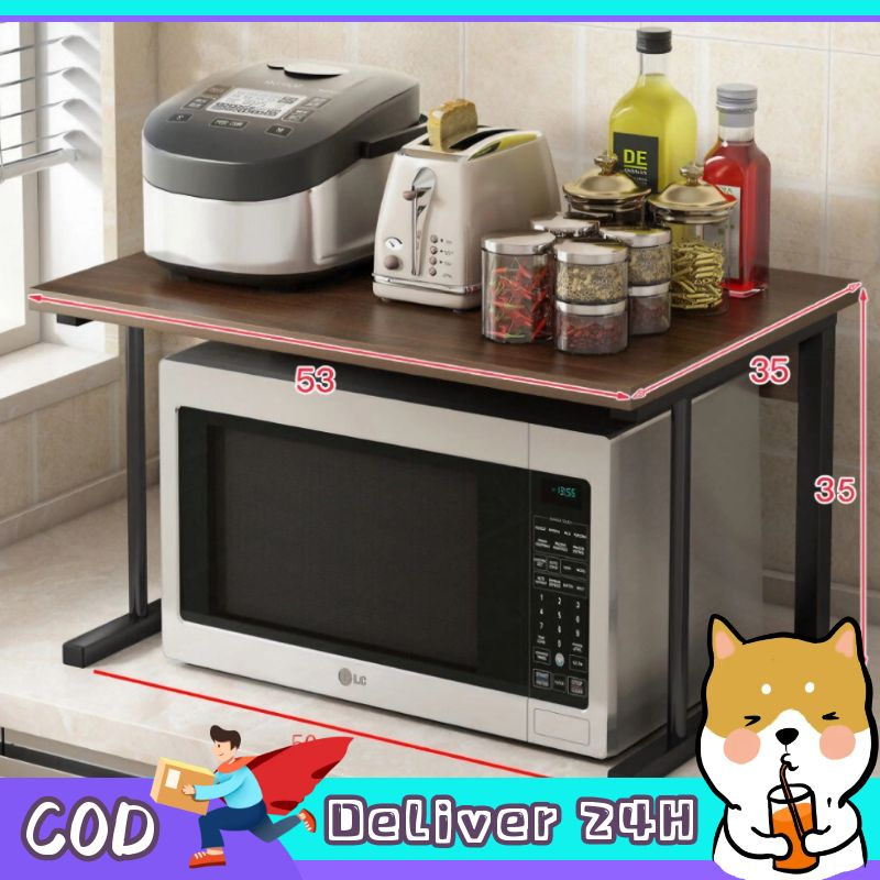Dogegg มีพร้อมส่ง ชั้นวางคร่อมไมโครเวฟ จัดระเบียบเคืรองปรุง ประหยัดพื้นที่ดูสบายตาสไตล์มินิมอล