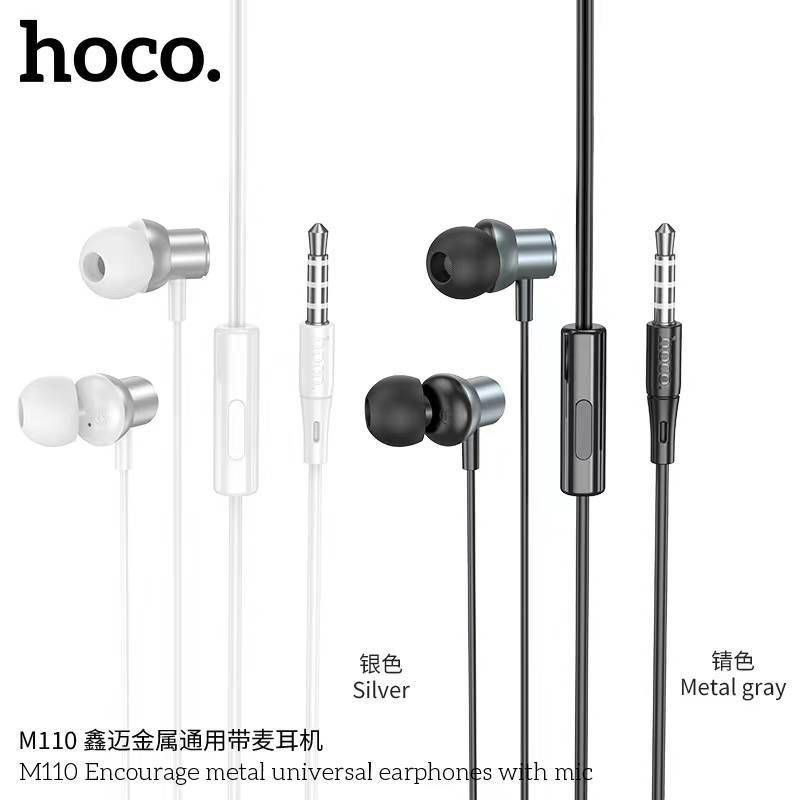 Hoco M110 หูฟังมีสาย มีไมค์ในตัว เสียงดี ไม่แตก เบสเเน่น ของเเท้100%