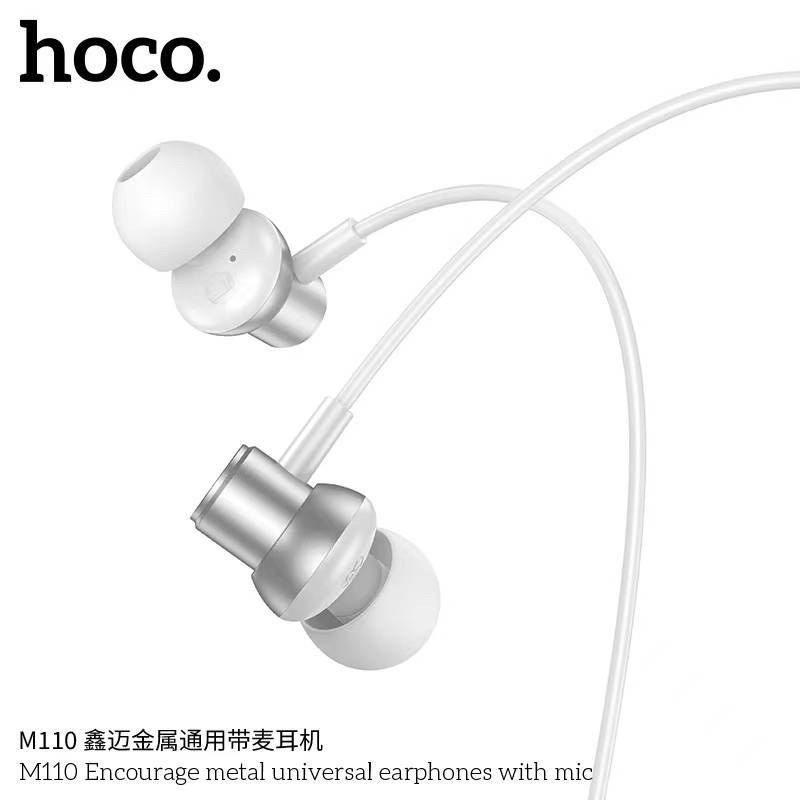 Hoco M110 หูฟังมีสาย มีไมค์ในตัว เสียงดี ไม่แตก เบสเเน่น ของเเท้100%