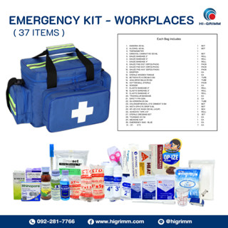 EMERGENCY KIT - WORKPLACES 37 ITEMS ( BLUE ) ชุดกระเป๋ากู้ชีพ