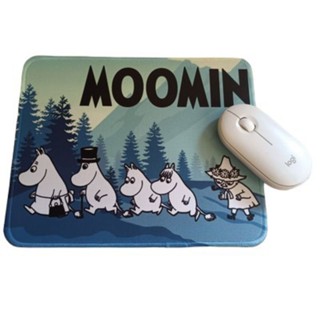 แผ่นรองเม้าส์ mouse pad พื้นหนา ทรงเหลี่ยม ลาย มูมิน Moomin ขนาด 10x8 นิ้ว