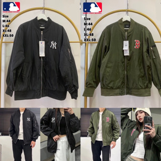 MLB NY UNISEX JACKET 💚🖤 เสื้อแจ็คเก็ต MLB🇰🇷 Hiend 1:1 พร้อมส่ง ร้านค้าจัดส่งไว