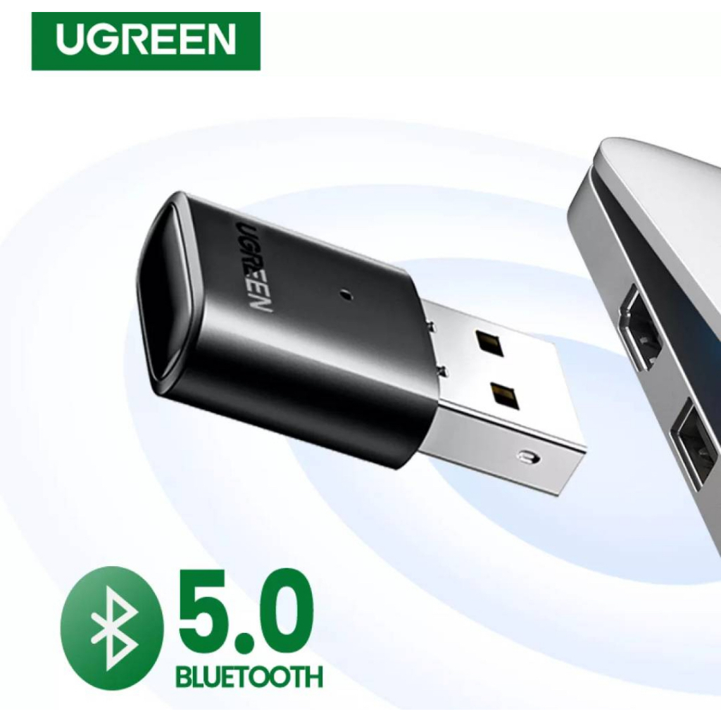 UGREEN USB Bluetooth 5.0 รับ-ส่งสัญญาณBluetooth รุ่น 80889 สําหรับหูฟัง, เม้า, คีบอร์ด ไร้สาย *เฉพาะ PC, Notebook