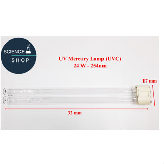 อะไหล่หลอดUV หลอดตะเกียบ  4ขั้ว ขนาด 24w-254nm (UV lamp 24W - 254 nm)