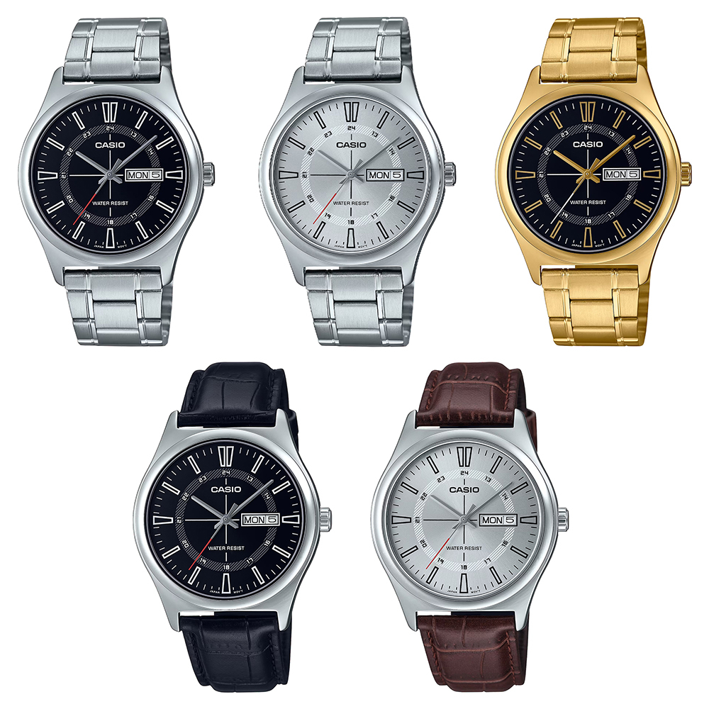 Casio Standard นาฬิกาข้อมือผู้ชาย รุ่น MTP-V006 (MTP-V006D-1C,MTP-V006D-7C,MTP-V006G-1C,MTP-V006L-1C