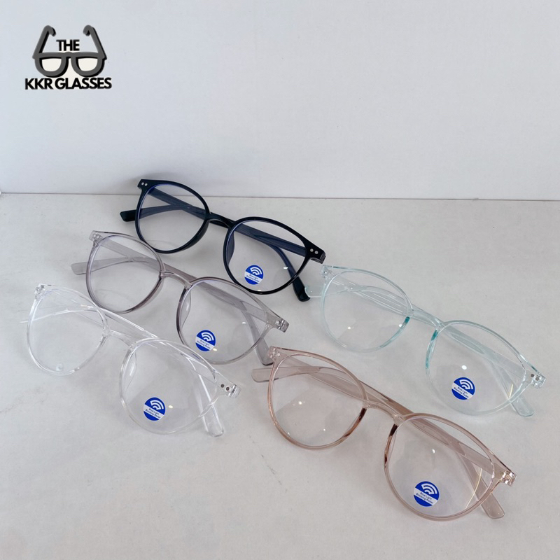 แว่นกรองแสงสีฟ้า กรอบอคลิลิคน้ำหนักเบา KS0071 ป้องกันแสงจอคอม โทรศัพท์ ทรงหยดน้ำ ชายหญิงใส่ได้ (มีปลายทาง)
