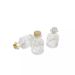 Diffuser Bottles ขวดก้านไม้กระจายกลิ่น ขวดเปล่าทรงกลมพร้อมฝา ขวดใส 80 ml.