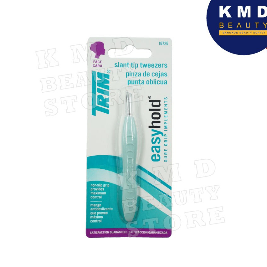 แหนบถอนผม ถอนขน ที่ถอนขน ด้ามจับเป็นยางกันลื่น ถนัดมือ ยี่ห้อ TRIM นำเข้าจากอเมริกา สเตนเลสแท้