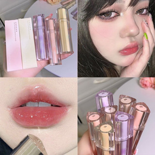 L-03✨Cappuvini  ลิปสติก ลิปกลอส 3 มิติ มันวาว คริสตัล สีนู้ด…