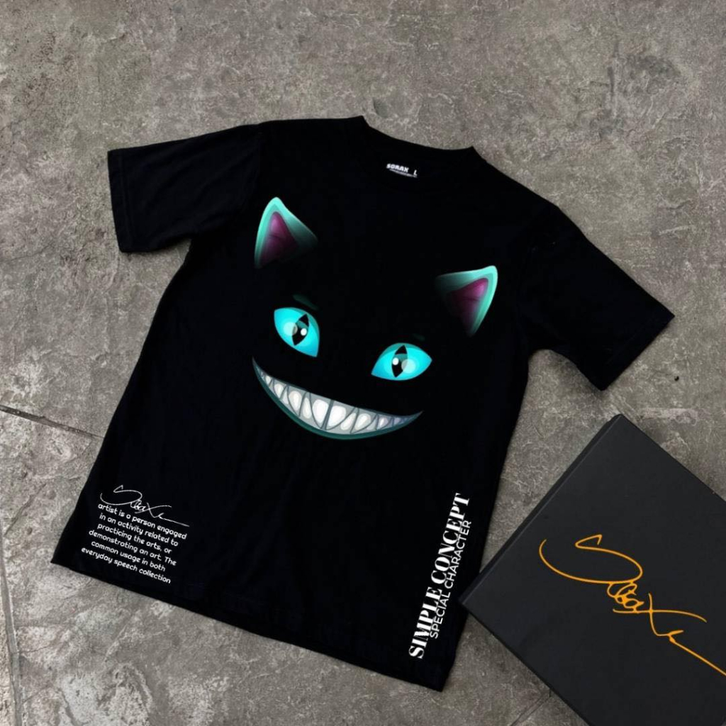 (พร้อมส่ง)เสื้อยืด SORAX Blue Eyes Cat ผ้า Cotton เกรดส่งออก S19