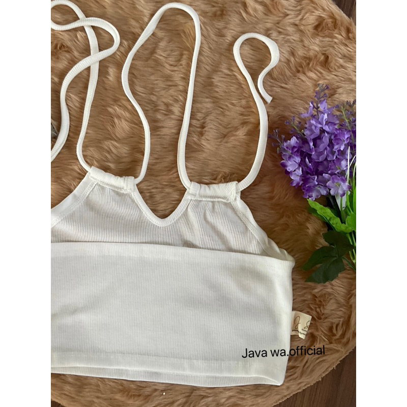 🔥Java wa shop🔥เสื้อครอปโชว์หลัง คล้องคอ ใส่แล้วเซ็กซี่สุดๆ เป็นผ้าร่อง สวยๆไปเลยจ้า - รูปที่ 3