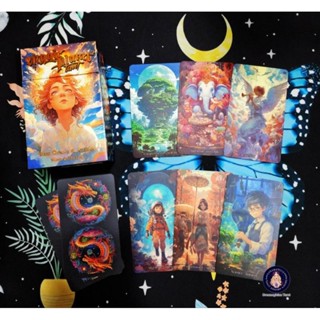 Magic Planet Tarot ไพ่ยิปซีขอบสีแสดเคลือบโฮโลแกรม ไพ่ยิปซี ไพ่ทาโร่ต์ ไพ่ออราเคิล Tarot Oracle Cards