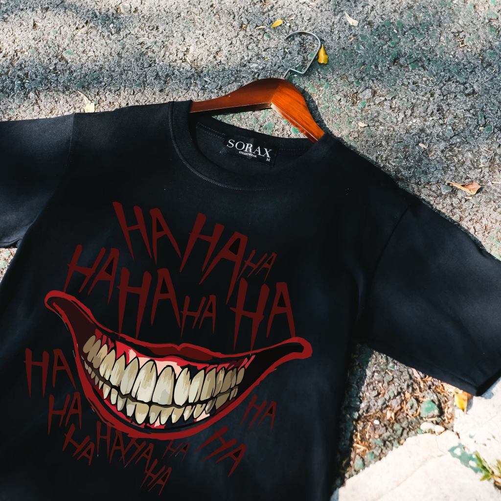(พร้อมส่ง)เสื้อยืด Laugh Sorax ผ้า Cotton เกรดส่งออก S27
