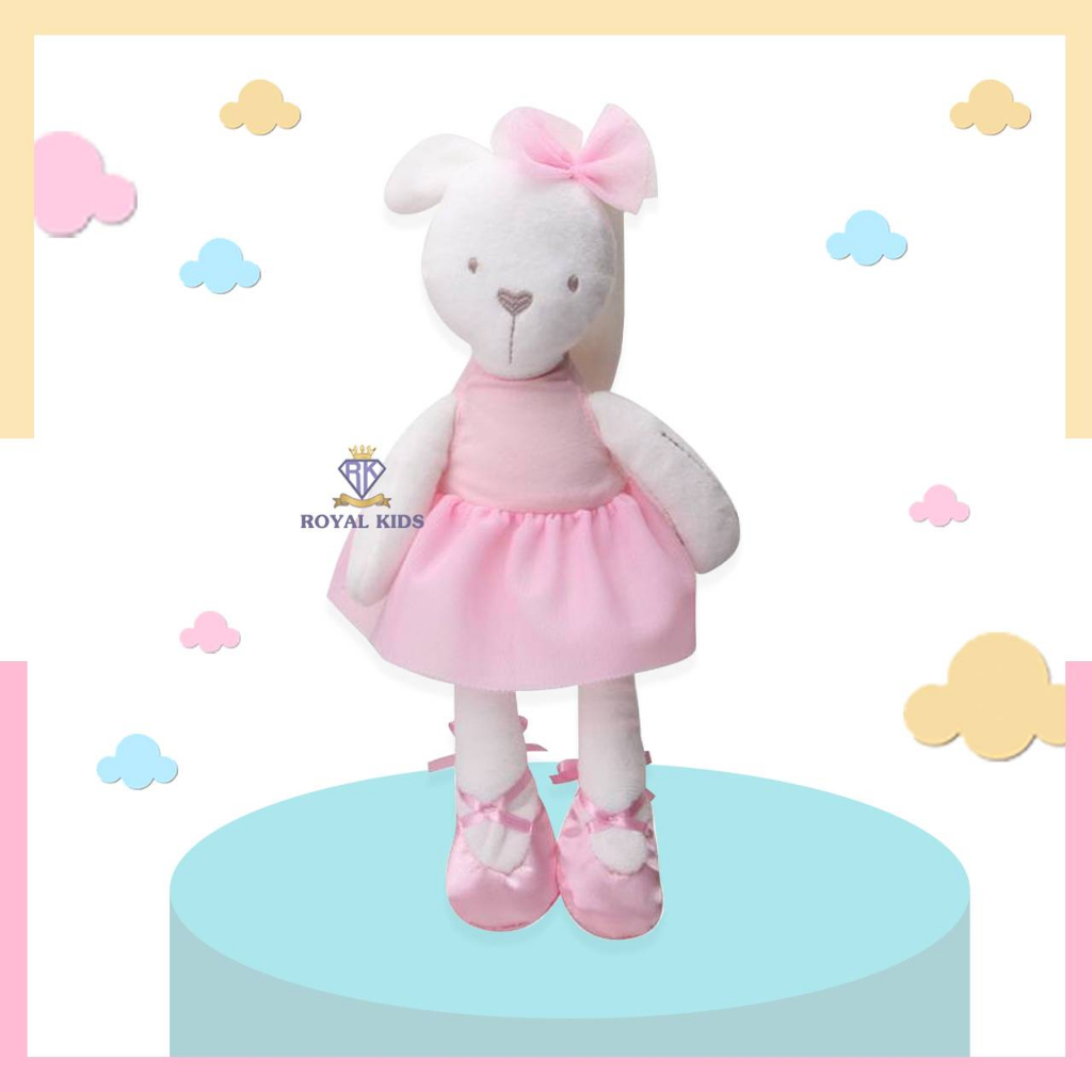 N0027 ตุ๊กตากระต่ายเน่า ตุ๊กตาเน่าหมีเน่ากระต่ายใส่ชุดบัลเล่ต์(ชุดถอดได้) เนื้อผ้านุ่มนิ่ม