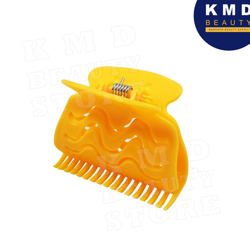 กิ๊บหนีบผม ใช้แบ่งผม กิ๊บหนีบแกนดัด หนีบโรลม้วนผม แพค 15 อัน สีเหลือง ขนาด 6.5 x 5 ซม แพค 15 อัน