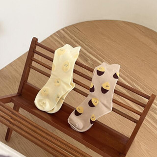 [Pre-order] second morning x bonjour march — pattern socks ถุงเท้า