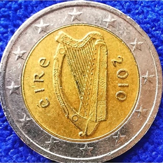 เหรียญ​ยูโร ไอแลนด์​ Ireland, 2​ Euro, ใช้แล้ว, #​3033E