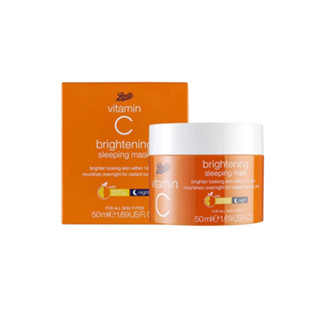 Boots Vitamin C Brightening Sleeping Mask บูทส์ วิตามิน ซี ไบร์ทเทนนิ่ง สลีพปิ้ง มาส์ก 50ml.