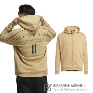 ADIDAS Wording Full Zip Hoodie HM2684 เสื้อฮู้ดผู้ชายและผู้หญิง