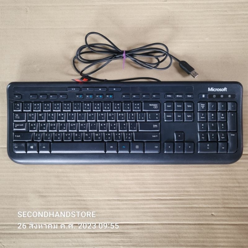 คีย์บอร์ด PC USB MICROSOFT WIRED KEYBOARD 600 มีสาย สภาพดี