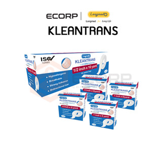 (1กล่อง)Kleantrans Klean Longmed เทปปิดแผล ชนิดใส ทางการแพทย์ อ่อนโยนต่อผิว