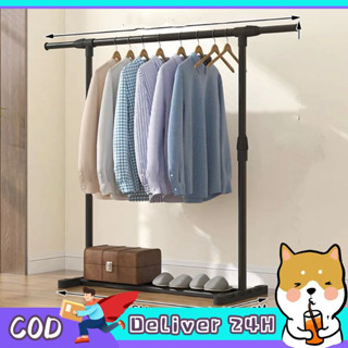 Dogegg🐶มีพร้อมส่ง ราวแขวนเสื้อผ้าอเนกประสงค์ มีที่แขวนหมวก กระเป๋าและหลายขนาด