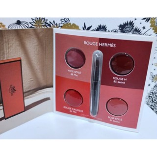 ลิปสติก Hermes แบบการ์ดทดลอง+พร้อมแปรง แท้💯%Hermes Lip Tester มีฉลากไทย