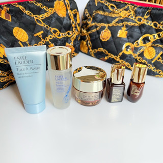 Estee Lauder Gift Set 5 ชิ้น + กระเป๋าสีดำลายทอง