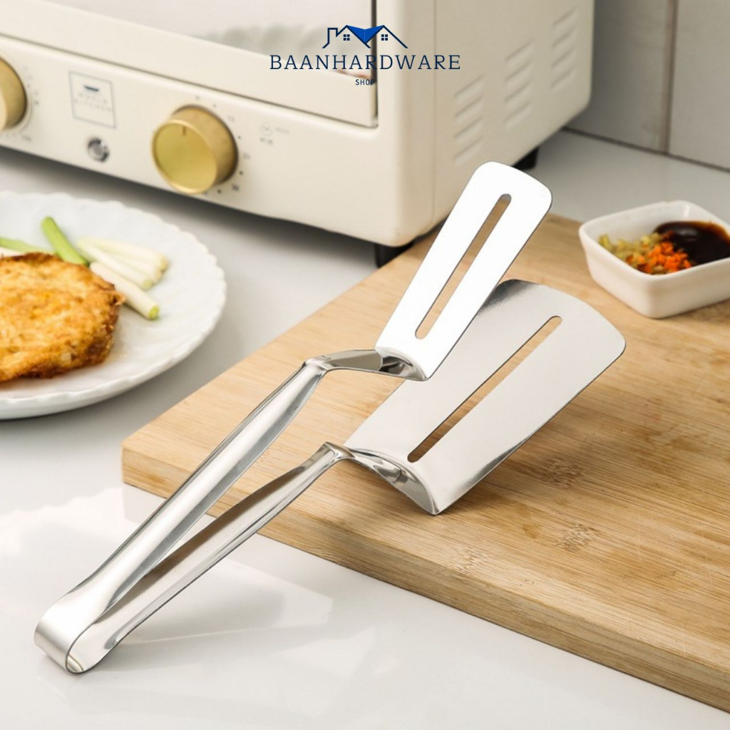 BAANHARDWARE ที่คีบสแตนเลส 304 ที่คีบปลา ที่คีบของทอด ที่หนีบปลา ที่หนีบของทอด  เครื่องครัว KN-U012