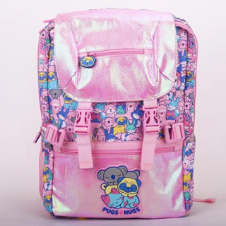 Smiggle Better Together Attach Foldover Backpack กระเป๋าเป้ขนาด 22 L ลาย 22L-Pug Pink พร้อมส่งในไทย