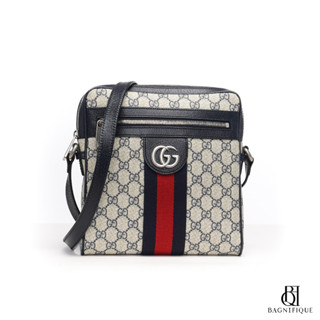 NEW GUCCI OPHIDIA MESSENGER SMALL BLACK GG MONOGRAM SHW