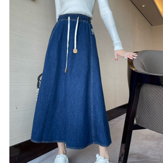 LOEWE DENIM SKIRT กระโปรงยาว ทรงเอ A-Line ผ้ายีนส์ โลเอเว่