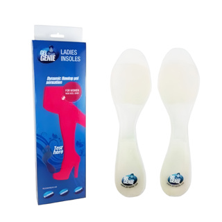 แผ่นเสริมรองเท้าซิลิโคนเจลเพื่อสุขภาพ Gel Genie ladies insoles แบรนดังในยุโรปซึ่งถูกออกแบบมาพิเศษ T0280