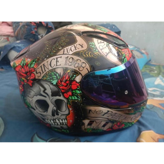 MT Helmets Reven Skull &amp; Rose มือสอง